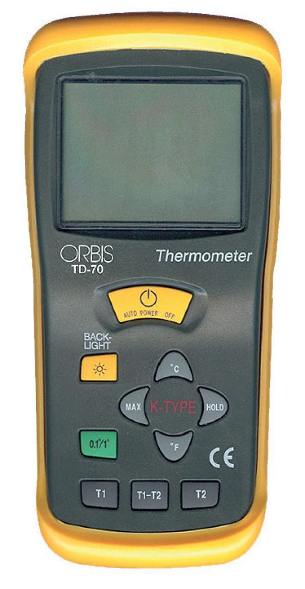termometro digitale professionale orbis td 70 con doppia sonda tipo k