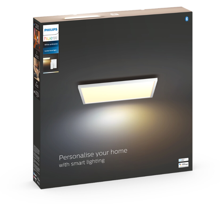 scatola philips hue aurel pannello led white ambiance confezione philips hue aurel pannello led white ambiance
