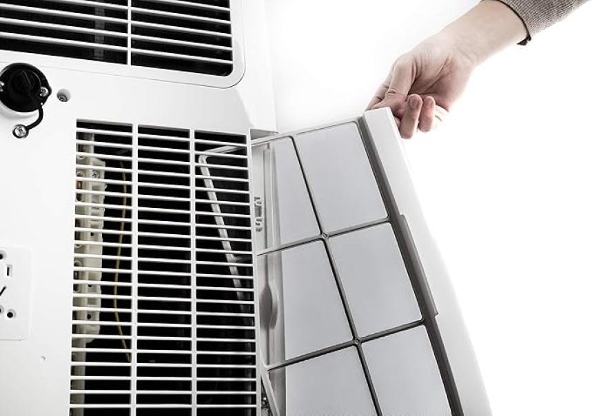 filtro aria removibile climatizzatore portatile con griglia posteriore