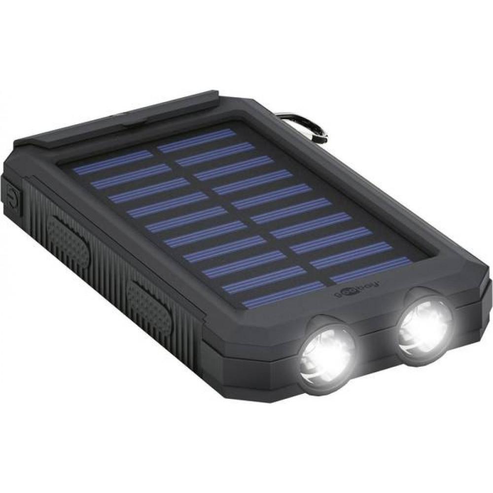 powerbank solare outdoor goobay 8000mah con pannello solare e due porte usb a