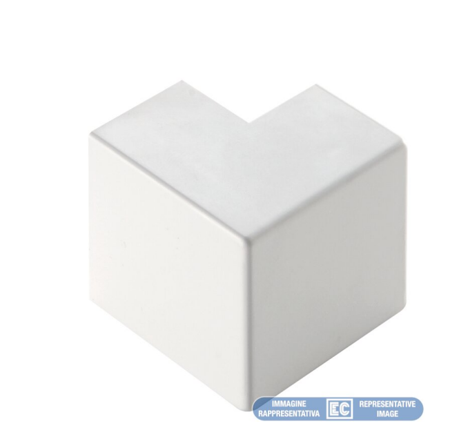 Angolo esterno 90 per canalina 200x80 bianco Elettrocanali Angolo esterno per canalina portacavi 200x80 bianco Elettrocanali