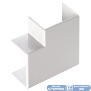 Angolo piano minicanale 40x17mm bianco  - ecap4017b