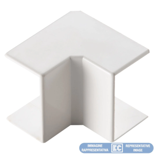 Angolo interno bianco canale 200x80  - ecai20080b