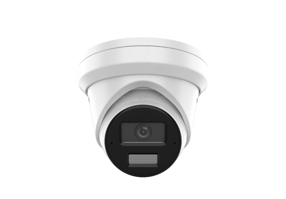 telecamera ip turret hikvision 4mp acusense smart hybrid light vista frontale