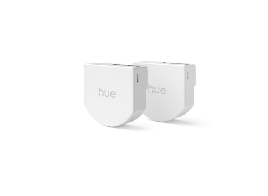 Moduli interruttore a parete cablati Philips Hue vista frontale due moduli interruttore a parete cablati Philips Hue vista frontale