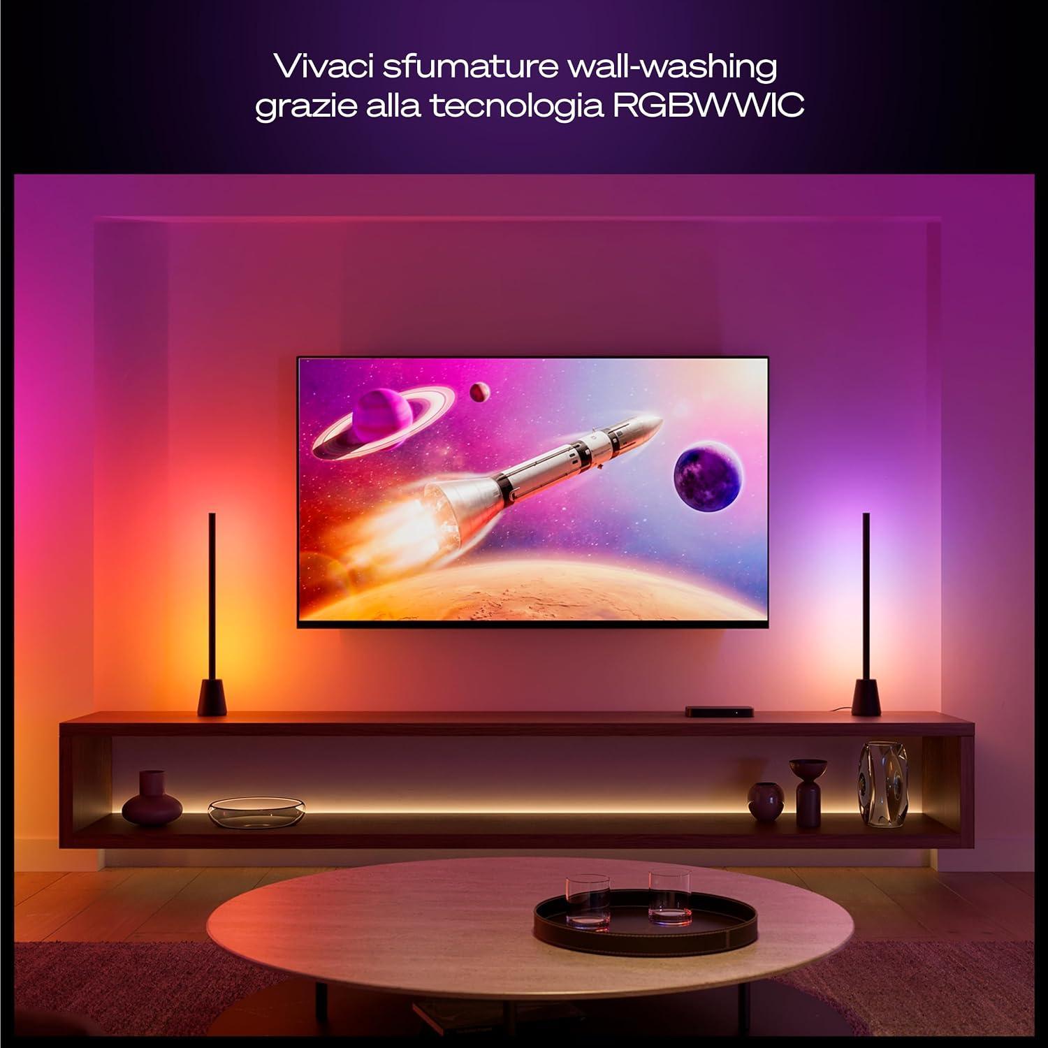 lampada da tavolo philips hue play per luce ambientale tv lampada da tavolo philips hue play con luce gradient per retroilluminazione tv