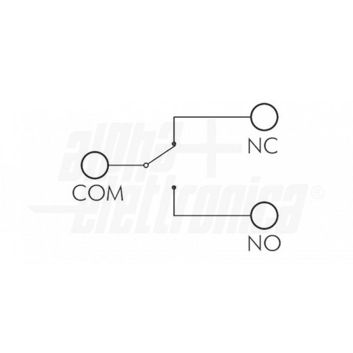 schema collegamento contatti com nc no deviatore a chiave spdt