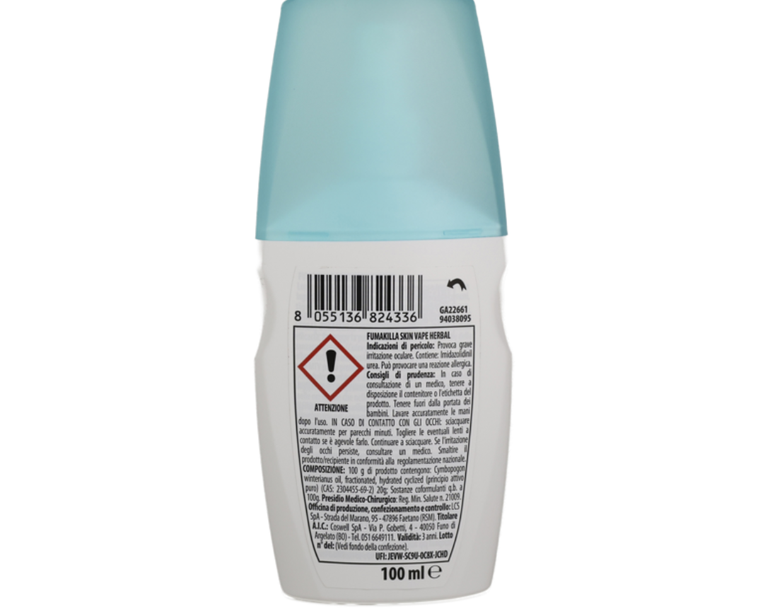 lozione antipuntura herbal 100 ml flacone skin vape fronte lozione antipuntura herbal 100 ml flacone skin vape fronte