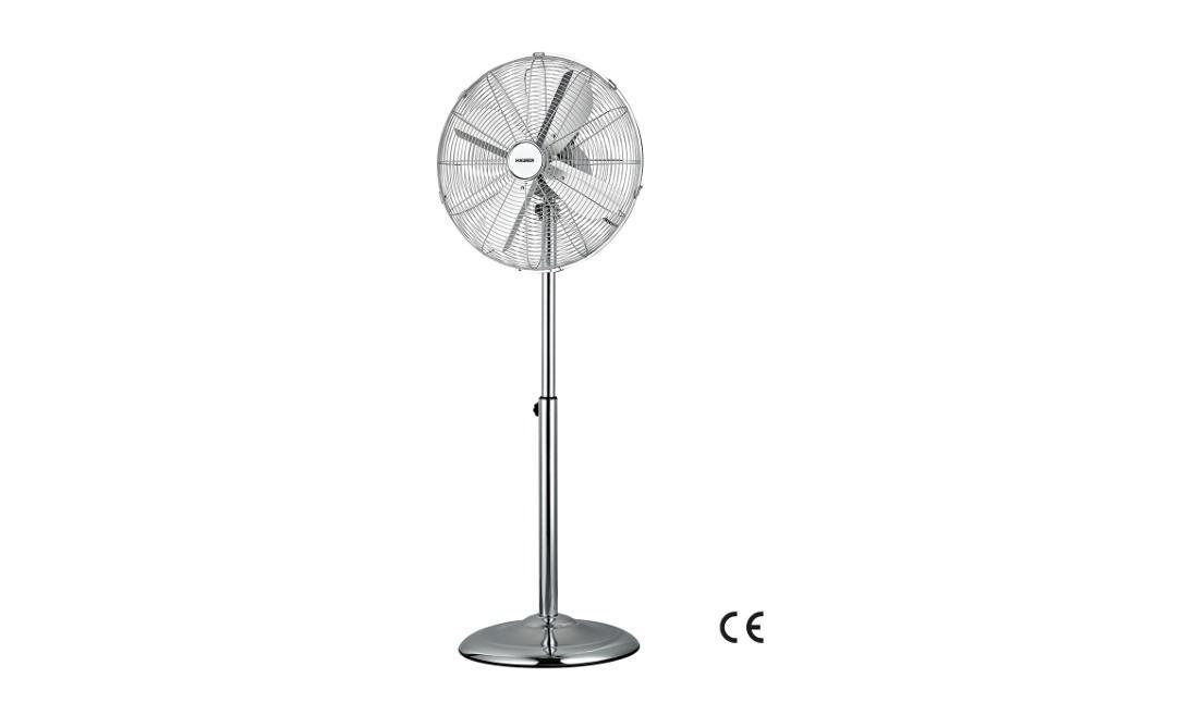 ventilatore a piantana cromato 40 cm con funzione oscillante ventilatore a piantana in metallo cromato diametro 40 cm