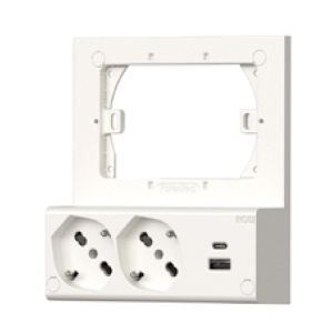 Multipresa incasso 2 prese usb schuko  - rs94136