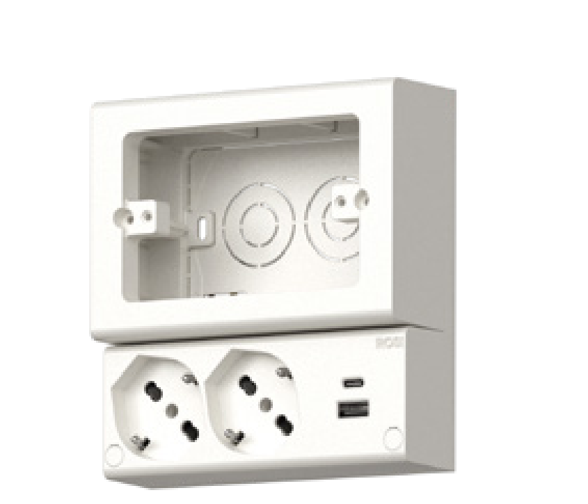 presa da parete rosi con 2 schuko e 2 usb colore bianco presa da parete bianca con due prese schuko e due porte usb