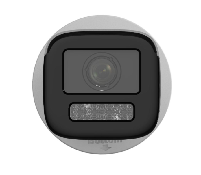 telecamera ip bullet hikvision vista frontale con ottica e illuminatore smart hybrid light