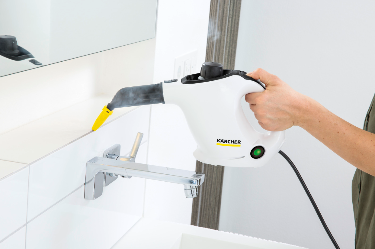 pulizia rubinetti con pulitore a vapore karcher sc 1 easyfix pulitore a vapore karcher sc 1 easyfix pulizia rubinetteria con ugello di dettaglio