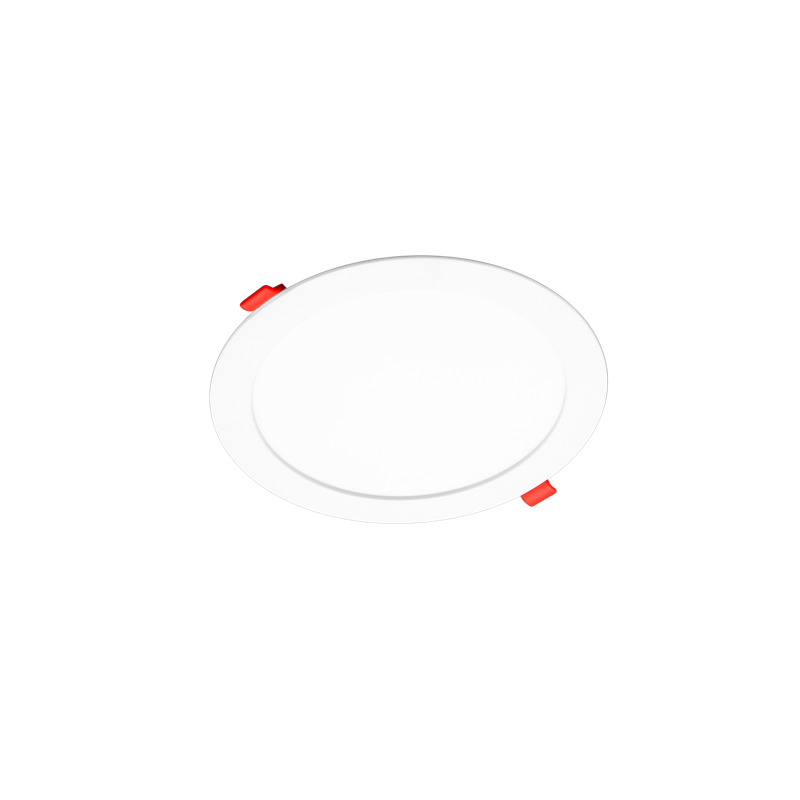 downlight led tondo vista frontale con molle di fissaggio