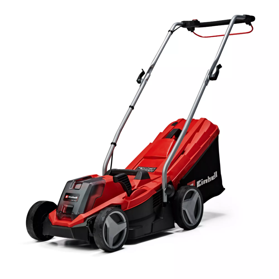 taglio prato con tagliaerba a batteria einhell utilizzo tagliaerba a batteria einhell su prato domestico