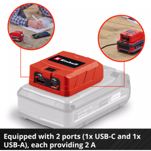 Adattatore usb batteria 18v power x-change einhell  - 4514148