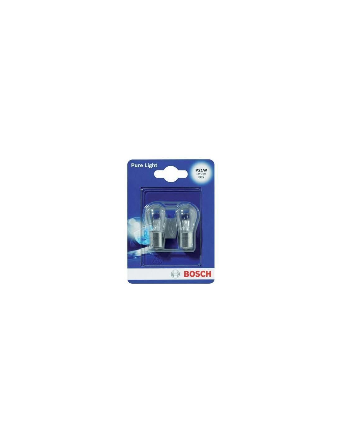 lampadine auto p21w 12v 21w bosch confezione da 2 confezione due lampadine auto p21w 12v 21w bosch pure light