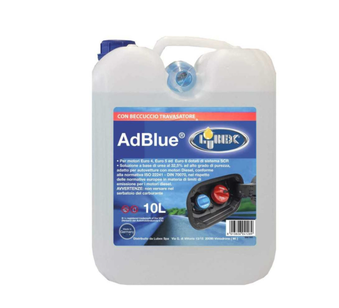 tanica adblue 10l lubex con beccuccio travasatore tanica adblue lubex 10 litri con beccuccio travasatore