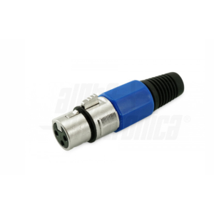 Presa xlr con serracavo per il bloccaggio cavo - blu  - 40-76b