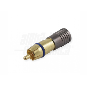 Spina coassiale  rca a compressione dorata  alpha - 17-122