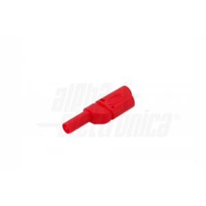 Spina banana  ø4mm di sicurezza - con presa passante -  rossa  - 20-122-1