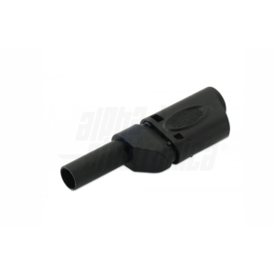 Spina banana ø4mm di sicurezza - con presa passante - nera  - 20-122-2