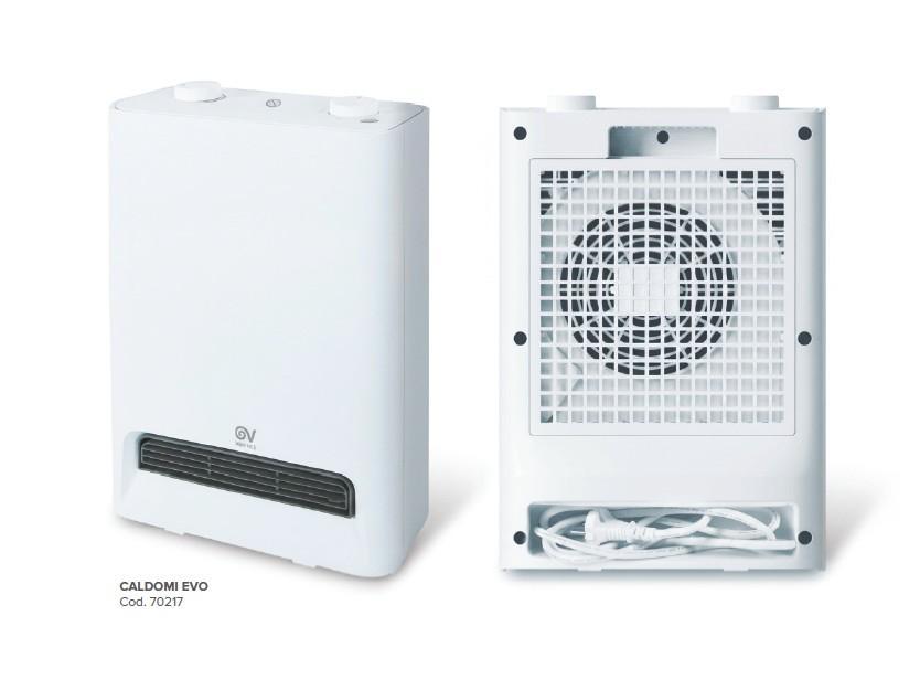 termoventilatore vortice caldomi evo con griglia frontale e retro termoventilatore vortice caldomi evo vista frontale e posteriore
