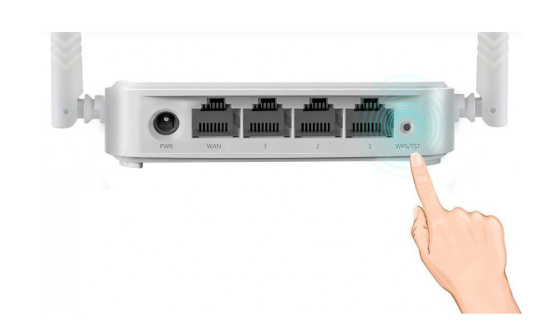 porte wan e lan router wifi n300 con tasto wps