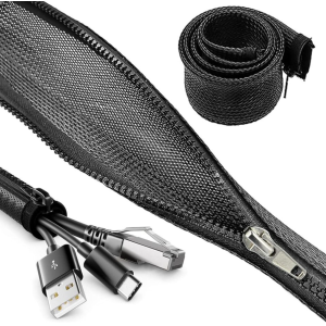 Guaina raccoglicavi con zip 1,5 m ø25mm  - 71719