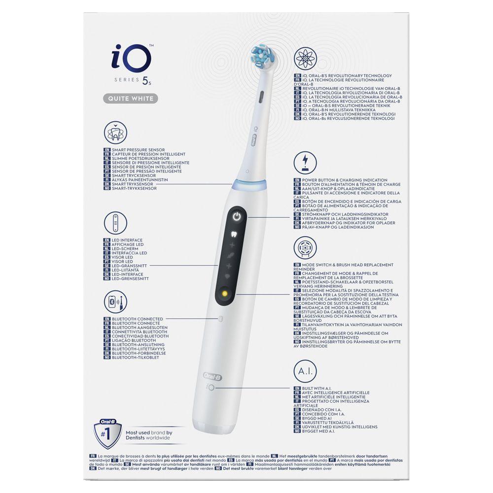 oral b io series 5s caratteristiche sensore pressione bluetooth spazzolino elettrico oral b io series 5s retro confezione caratteristiche principali