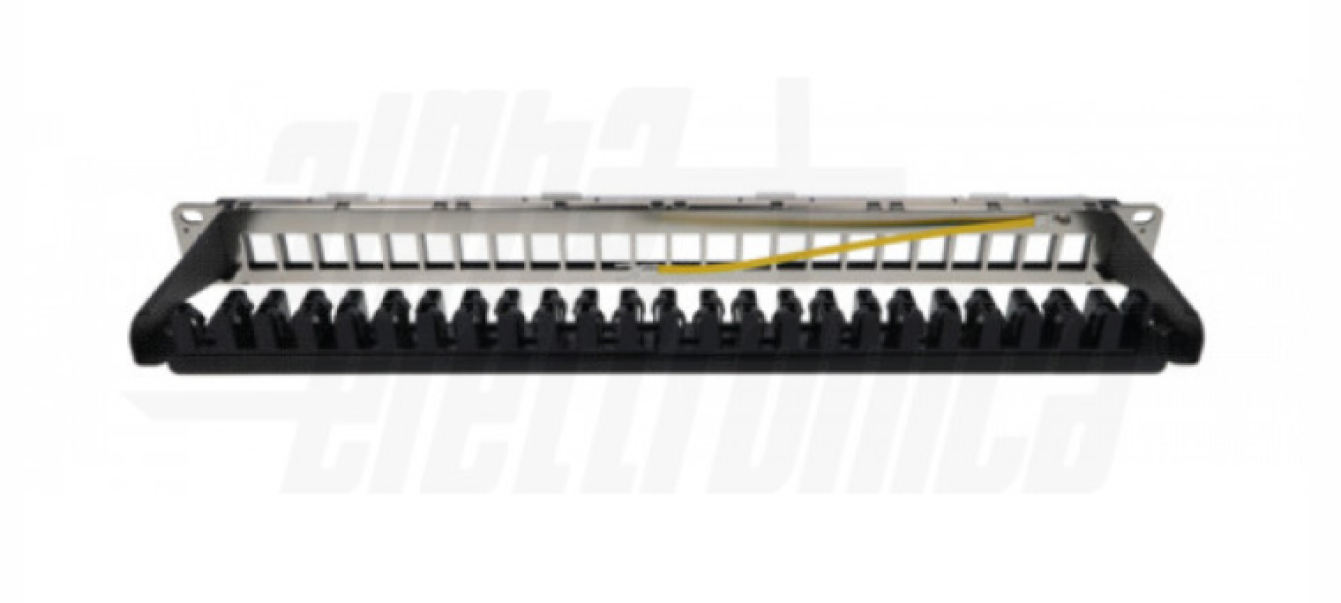pannello patch 19 pollici 24 porte rj45 vista superiore