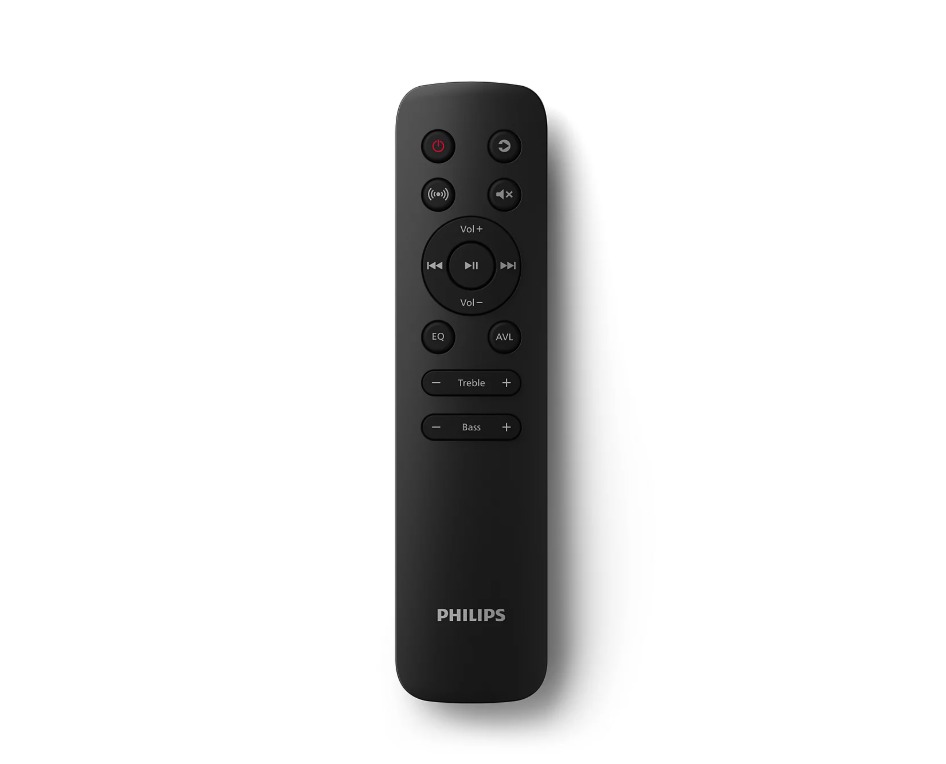 telecomando philips per soundbar controlli eq e bass telecomando philips per soundbar con controlli volume eq e bassi