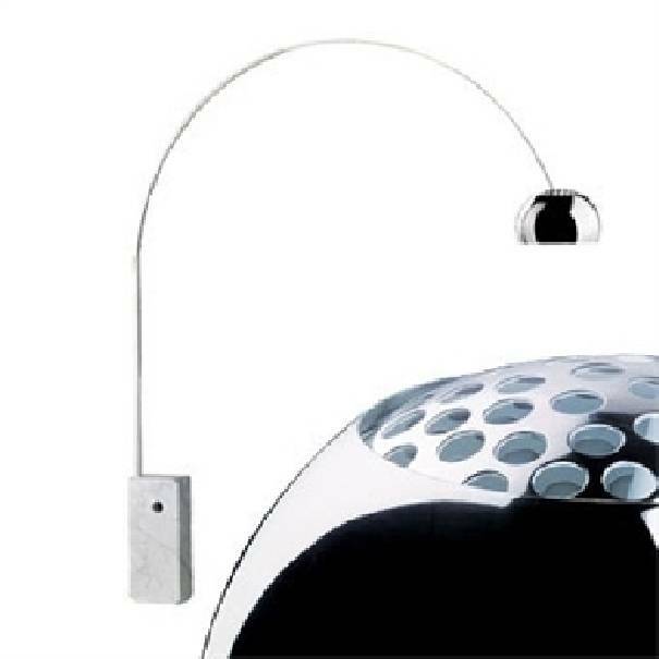 flos flos arco lampada alogena da terra attacco e27 con base in marmo di carrara f0300000 - foto 1