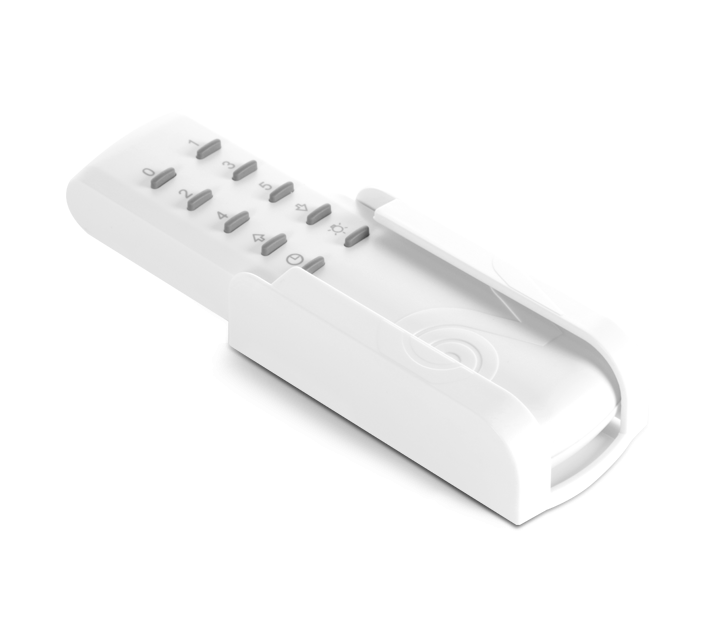 Telecomando infrarossi Vortice Nordik Eco disegno tecnico e quote Disegno tecnico telecomando infrarossi per ventilatore a soffitto Vortice Nordik Eco con quote e supporto