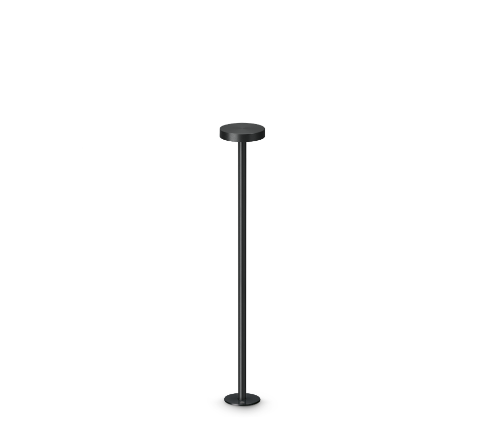 paletto led da esterno lombardo in alluminio nero altezza 500 mm