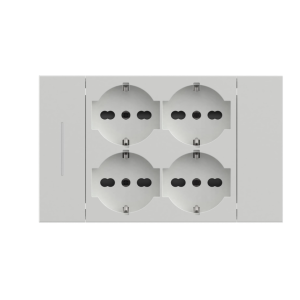 Multipresa incasso 4 prese p40 con interruttore/deviatore 149x93  22159
