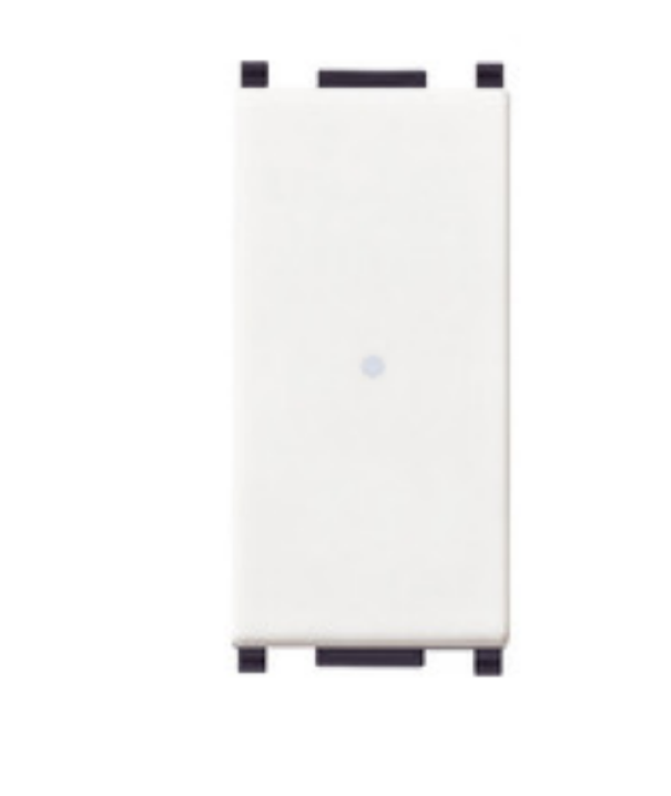 Invertitore assiale bianco Vimar Plana 1P 10AX Invertitore assiale bianco Vimar Plana 1 modulo 10AX