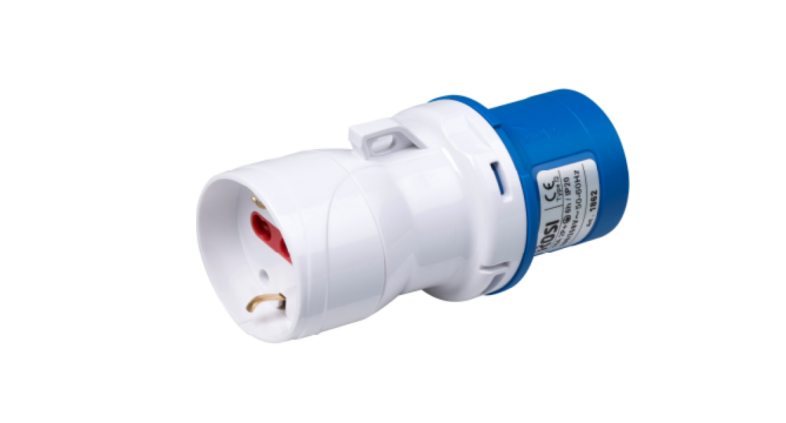 adattatore spina industriale 3 poli presa schuko 16a 220v rosi adattatore spina industriale 3 poli a presa schuko 16a 220v rosi