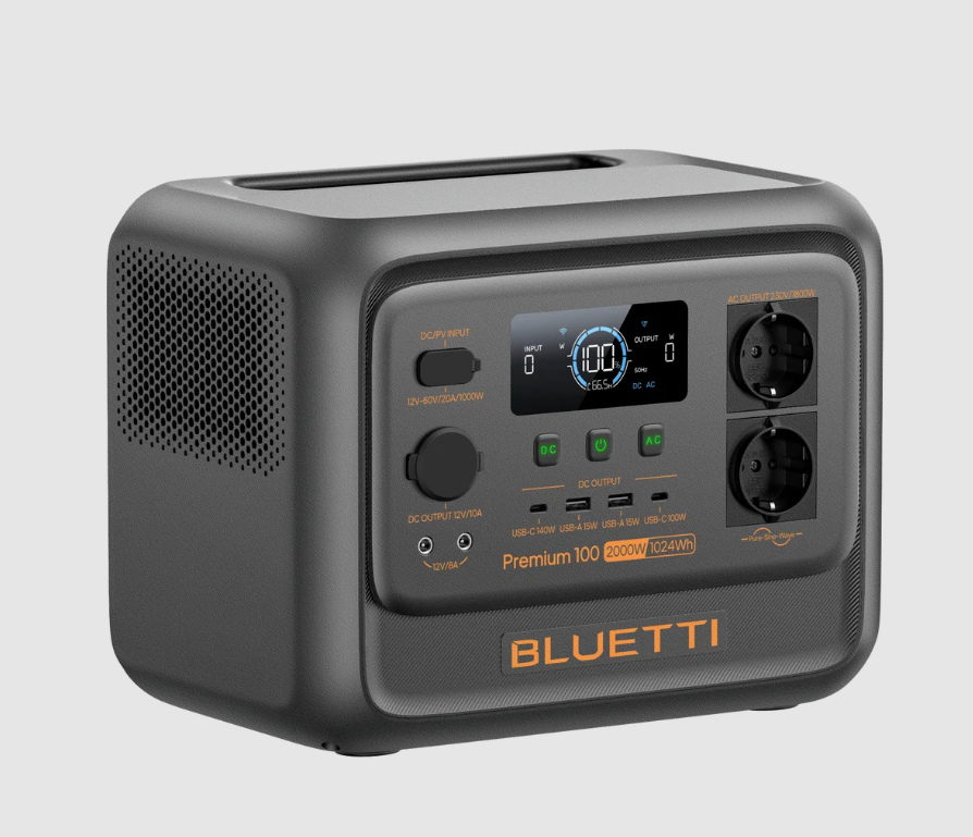 contenuto confezione stazione elettrica portatile bluetti premium 100 v2 cavo ricarica ac vite di terra manuale
