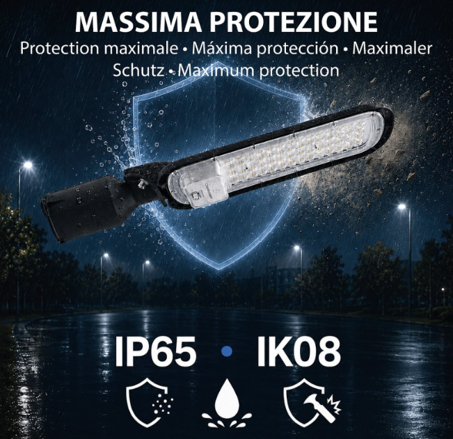 lampione stradale led ip65 ik08 lampione stradale led ip65 ik08 protezione per esterno