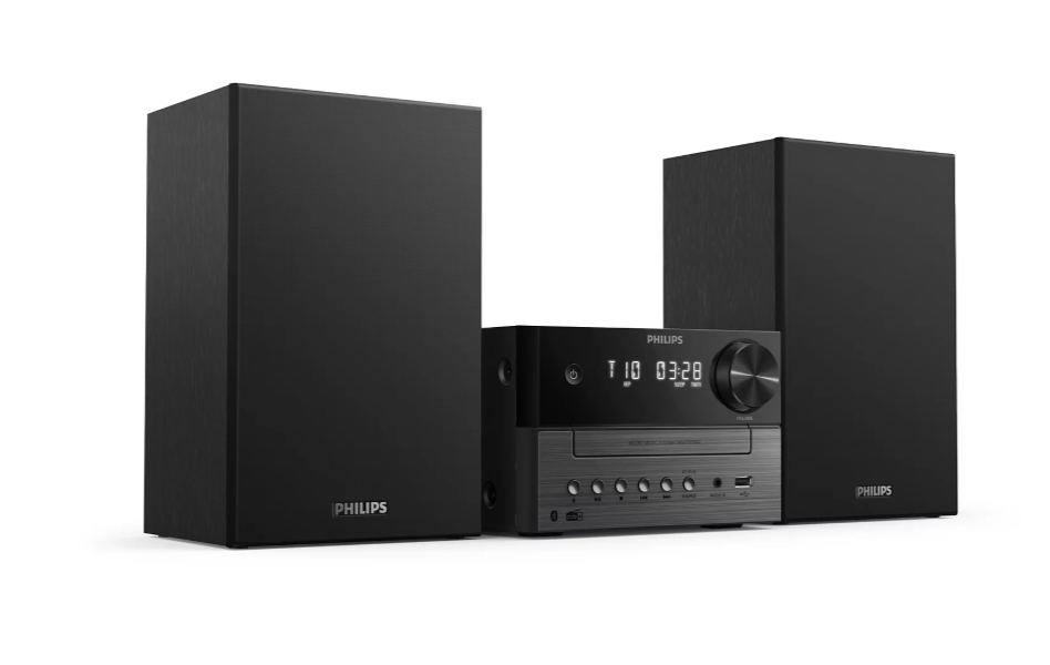 micro impianto stereo Philips con diffusori e unita centrale micro impianto stereo Philips con due diffusori e unita centrale