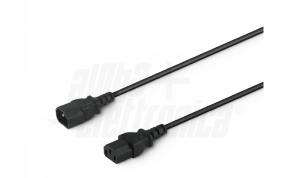 cavo alimentazione iec c14 c13 nero connettori dritti cavo alimentazione iec c14 c13 nero connettori dritti