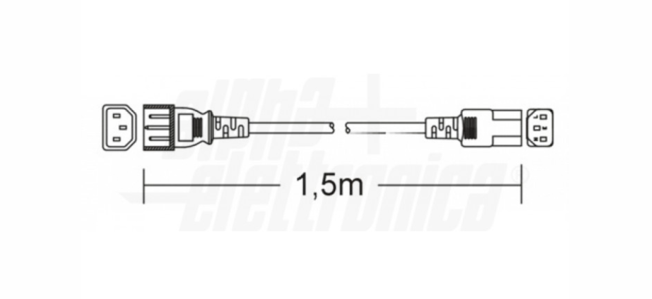 schema cavo alimentazione iec c14 c13 lunghezza 1 5 m schema cavo alimentazione iec c14 c13 lunghezza 1 5 m