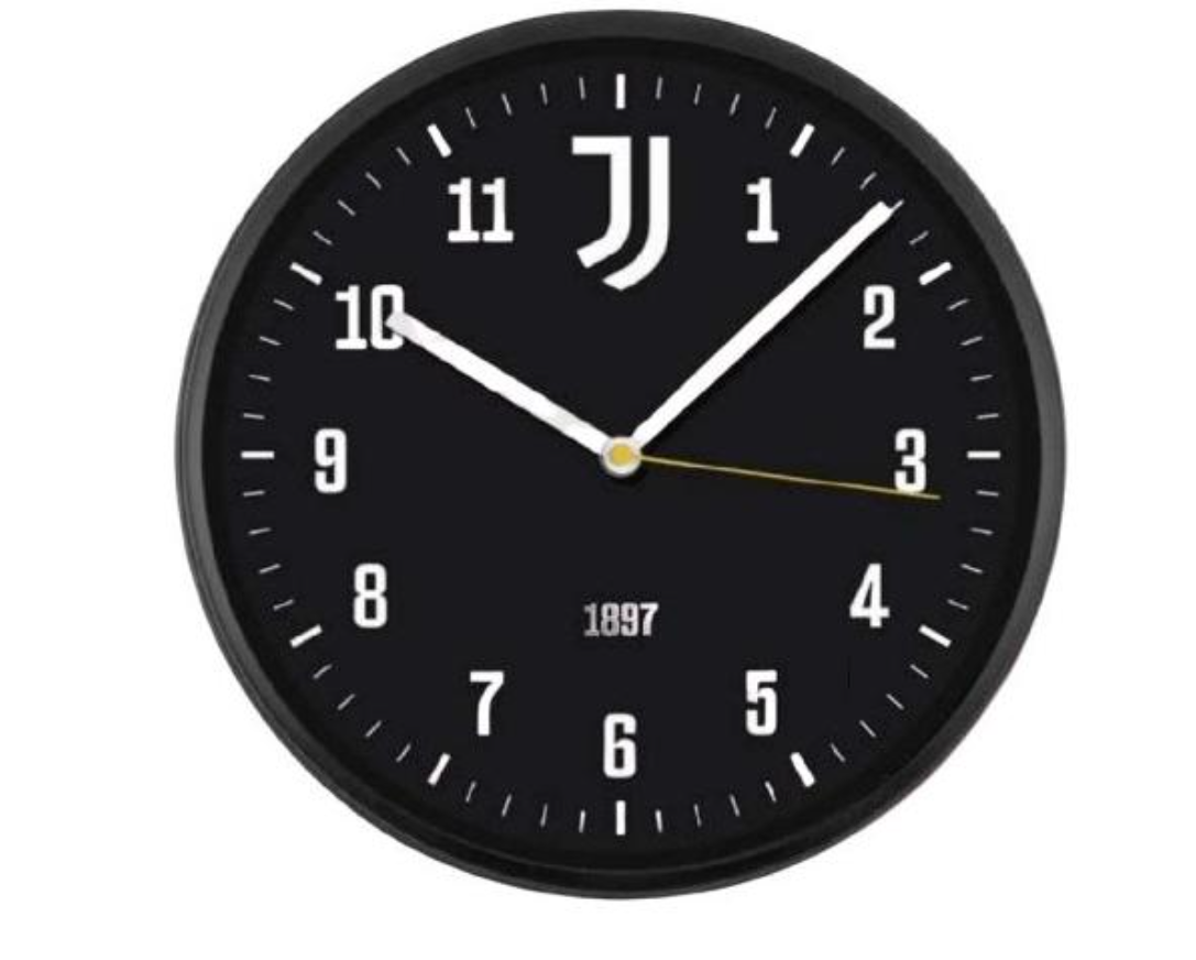 Orologio da parete Lowell al quarzo Juventus quadrante nero orologio da parete al quarzo juventus quadrante nero lowell
