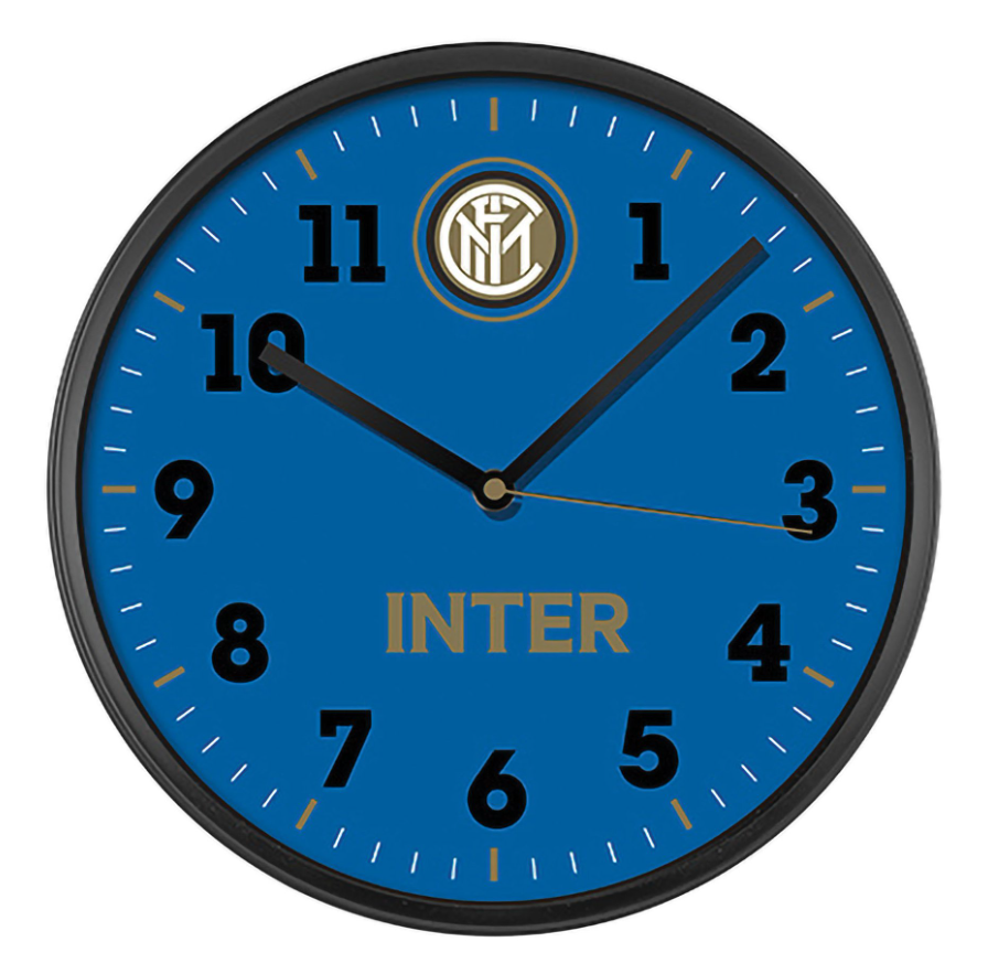 orologio da parete inter al quarzo con quadrante blu