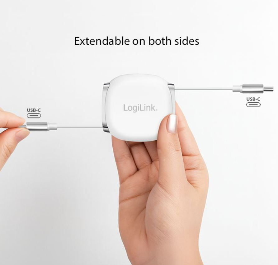 cavo usb c retrattile doppia estensione su entrambi i lati cavo usb c retrattile estensibile su entrambi i lati