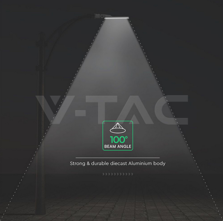 lampada stradale led ip65 v tac per illuminazione esterna armatura stradale led v tac certificazione ip65 dettaglio resistenza ai getti