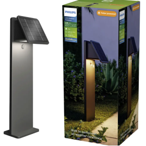 Paletto solare led con sensore pir ip44 3.6w 2700k philips - tavsrpdblir