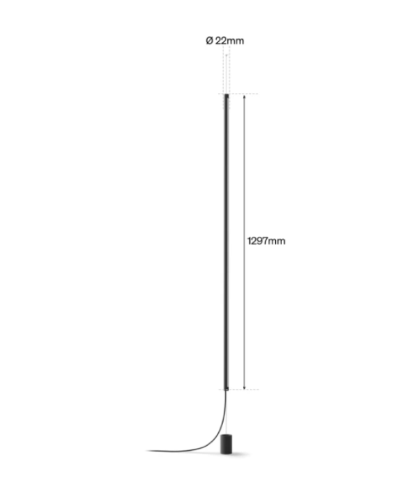 Dimensioni Philips Hue Signe Gradient 1297 mm dimensioni lampada sospensione philips hue signe gradient 1297 mm diametro 22 mm