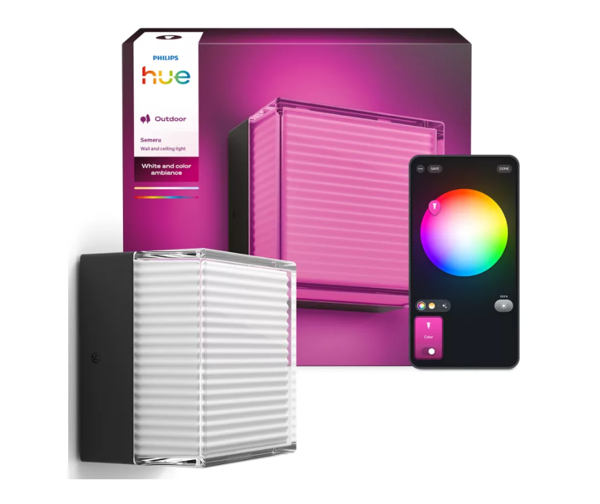 applique esterno philips hue semeru led smart luce bianca e colorata applique da esterno philips hue semeru led smart white and color ambiance